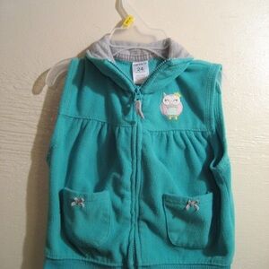 CARTERS girls zippered sleeveless top, size 24 months
